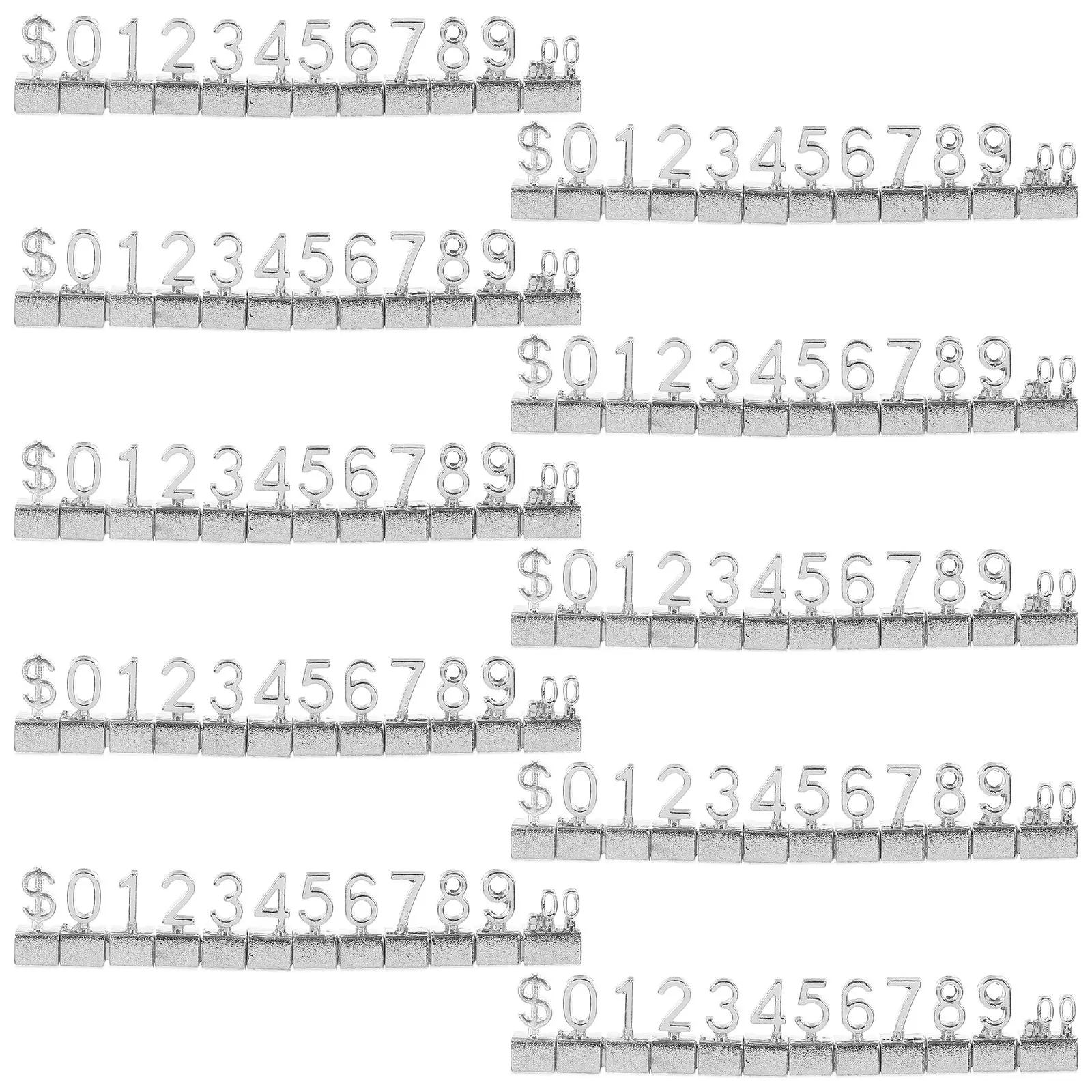 

10 шт. ценник розничные знаки счетчик металлические номерные бирки серебряные принадлежности ювелирные наклейки офис