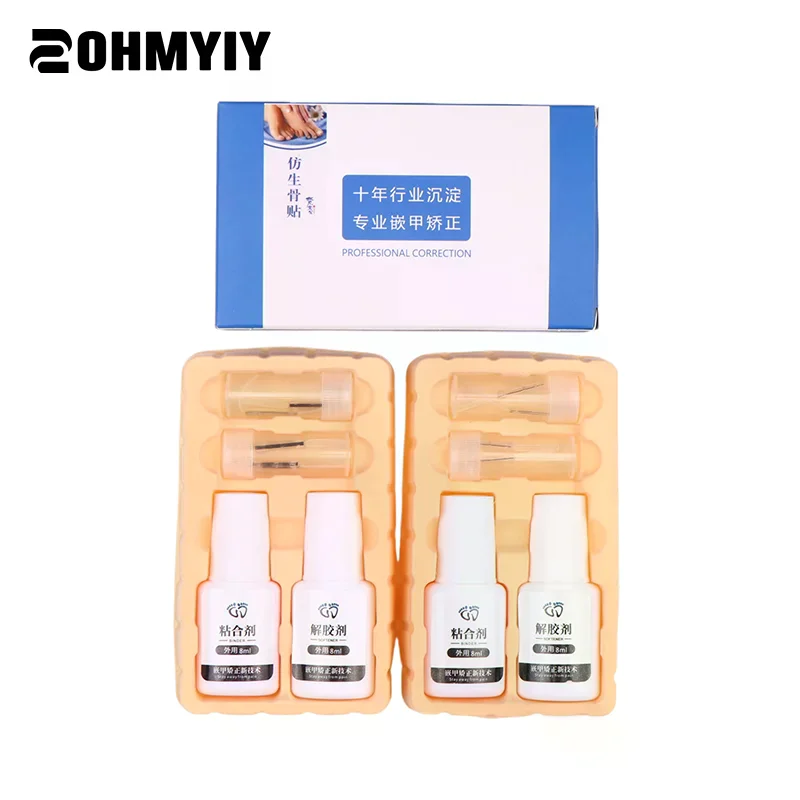 4 szt./zestaw Narzędzie do korekcji wrastających paznokci Elastyczna naklejka do leczenia wrastających paznokci Klips prostujący Paznokcie Narzędzie do pedicure