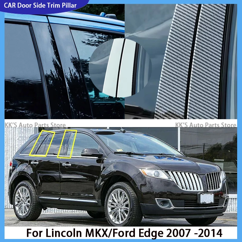

Fit For Lincoln MKX/Ford Edge 2007 2008 2009 2010 2011 2012 2013 2014 Glossy Black Pillar Posts Window Cover BC Column Sticker