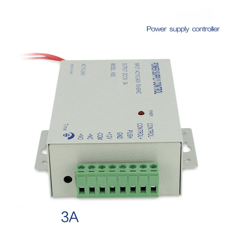 K80 Power Supply Controller AC 110-240V to for DC 12V 3A Fit for Video Doorbell Electric Strike Lock Bolt Lock Magnetic