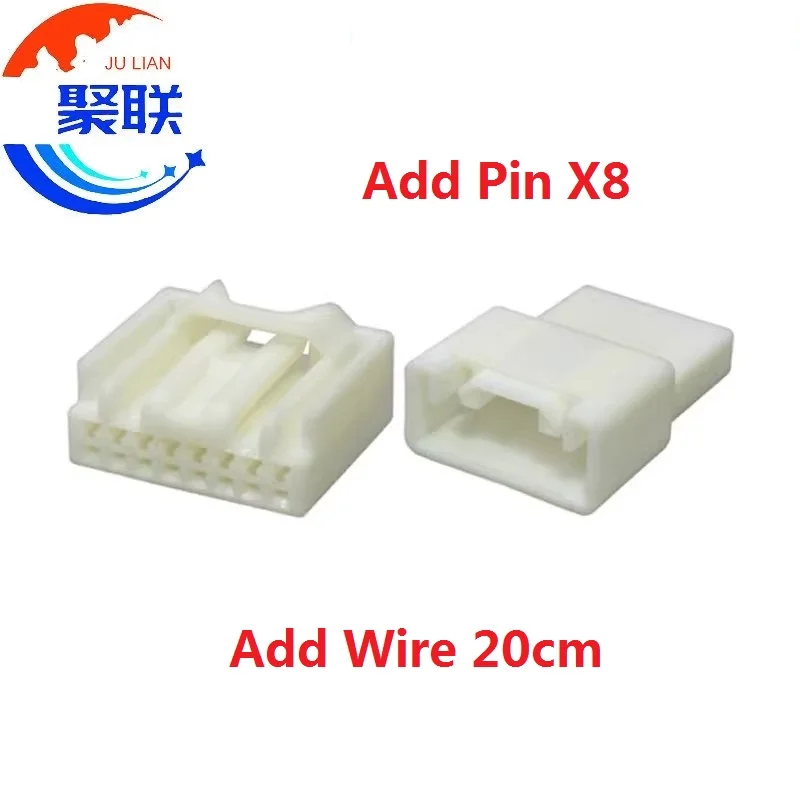 1Set 8Pin 6098-2437 90980-11989 Cable Plug Car Wire Socket with Pin Wires 11989