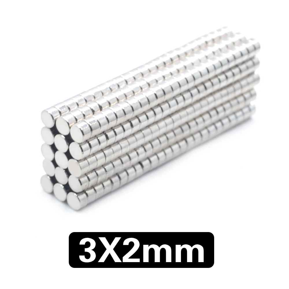 10/20//50/100/200/5000/10000Pcs D 3x2 mm N35 Strong Disc NdFeB Rare Earth Magnet 3*2 mm Neodymium Magnets 3mm x 2mm round magnet