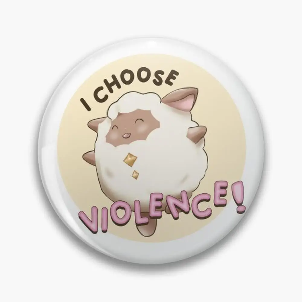 I Choose Violence Lamball Pal Pin Buttons Brooches  Jewelry Accessory Customize Brooch Fashion Lapel Badges