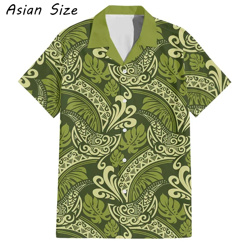 

Мужские традиционные гавайские рубашки с цветочным принтом для тропического пляжного отдыха, дышащие повседневные рубашки-блузки большого размера