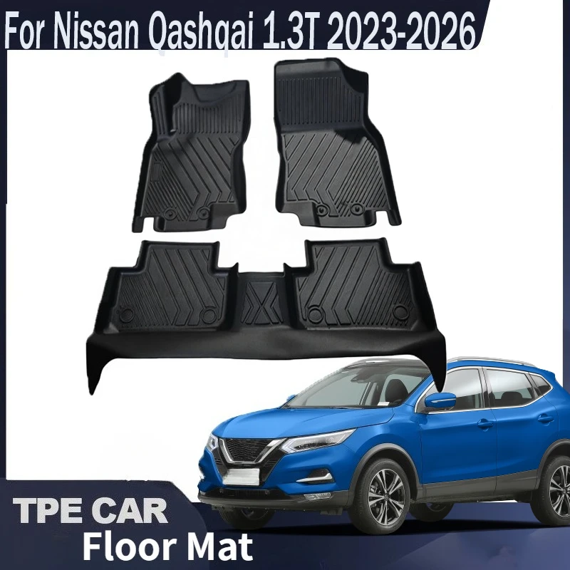 

For Nissan 0ashgai 1.3T 2023-2026 loor Mats Cargo Liner TPE Floor Liners Trunk Mat Car Interior Accessory