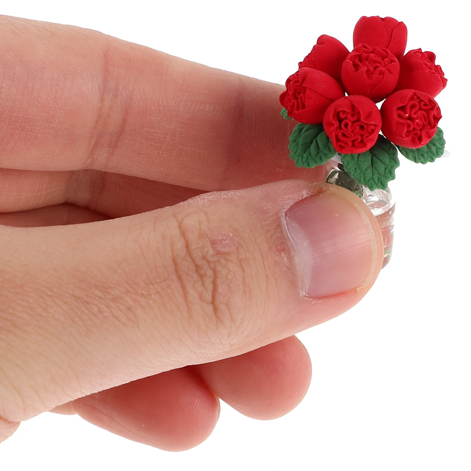 Picture 5: Car Interior Decoration Plastic Rose Vase Miniature Compact Dashboard Sculpture Car Interior Decoration Supply
