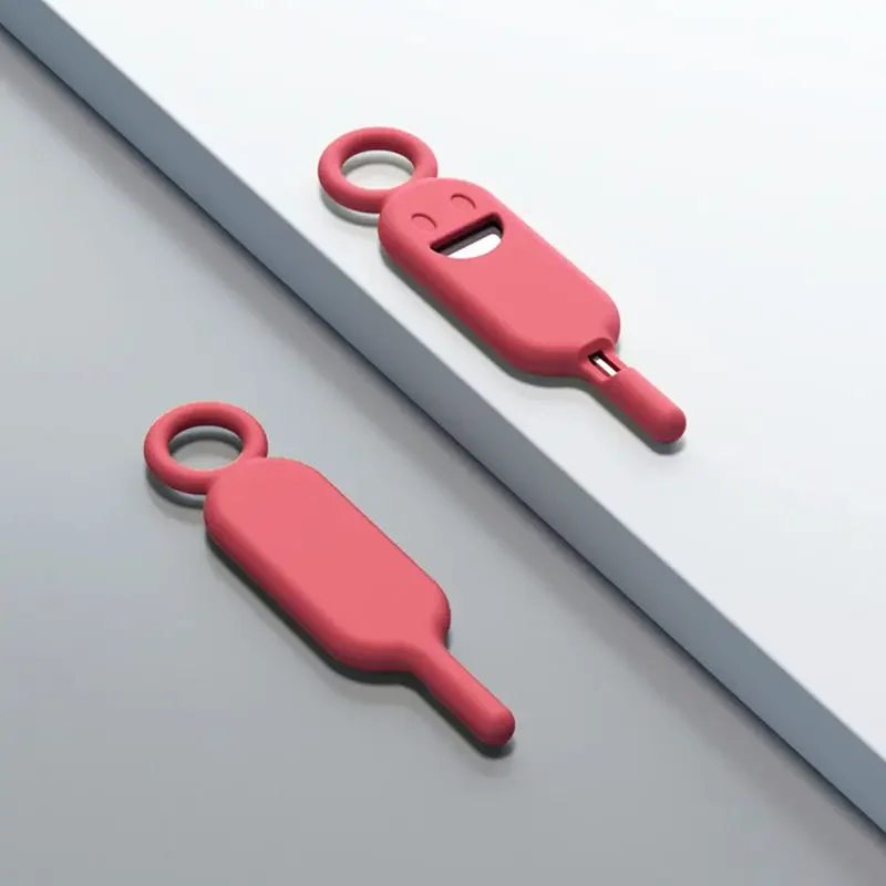Anti-Lost Sim Card Eject Needle Storage Case Mobile Phone SIM Card Protector Holder Ejecter Tool Keyring Pendent Multifunctional