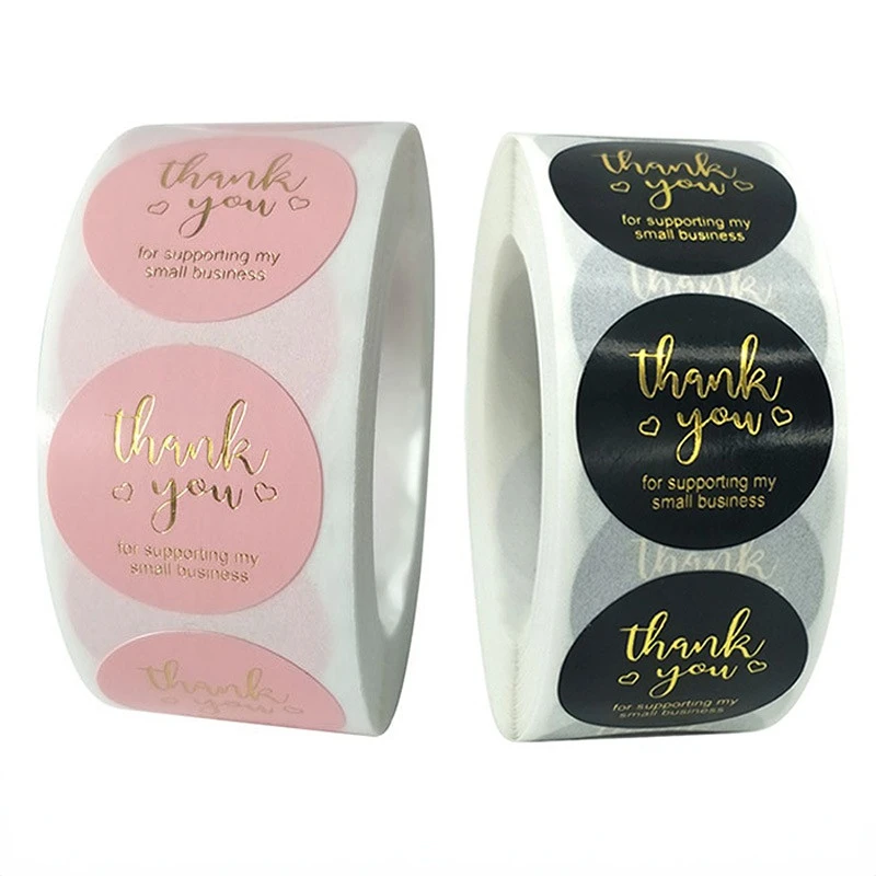 

Package Seal with Pink Gilt Wedding Olive Branch Peace Thank You Gift Label Sticker