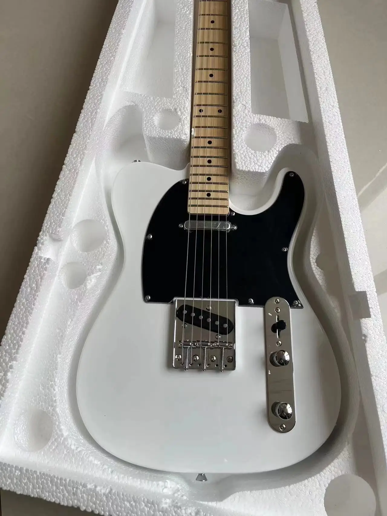 Guitarra Eléctrica Tele, cuerpo de caoba, diapasón de palisandro, Hardware cromado, guitarra de alta calidad, SAFVDSAD