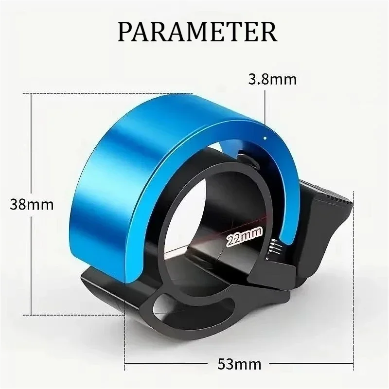 Invisible Bicycle Bell MTB Road Bike Horn Aluminum Alloy Ring Loud Sound O-Shape Compact Mini Cycling Handlebar Accessories Safe - view 6