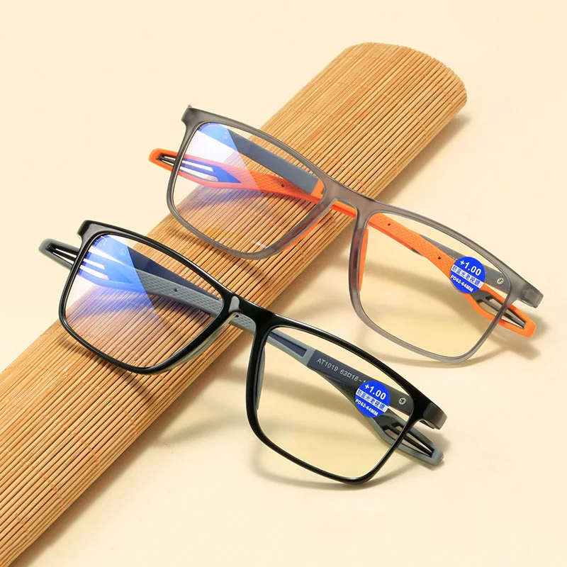 Ultralight TR90 Reading Glasses Frame for Men Women Anti Blue Light Presbyopia Sport Eyeglasses Computer Eyewear 0 +1.0to+4.0