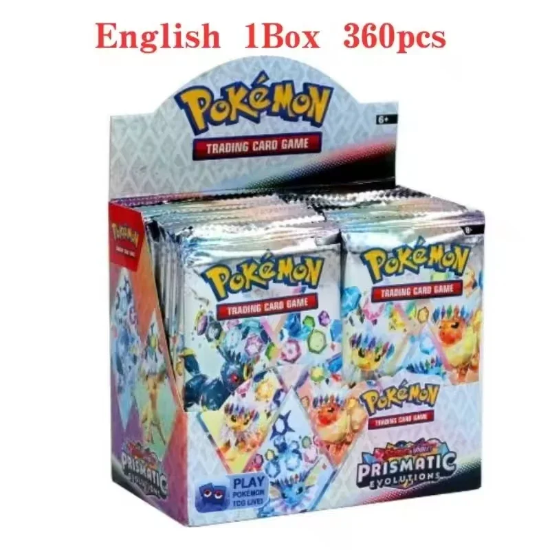 Super quente 360 pçs pokemon tcg jogo coleção cartões de folha escarlate violeta preto parafuso branco flare booster caixa presente