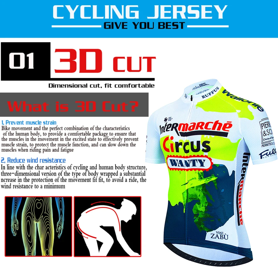 Circus Wanty 7 Hour Ride Pad Maillot Cycling Man Mtb Jersey Sets Bicycle Pants Men's Clothing Set Road Bike Jerseys Men Summer