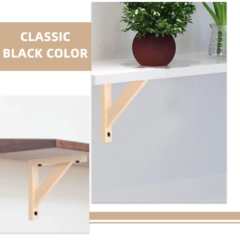 

2pcs Heavy Duty Floating Wall Corner Support Sturdy Wood Shelf For Home Office Garage Bookshelf Multifunctional Triangular Wall