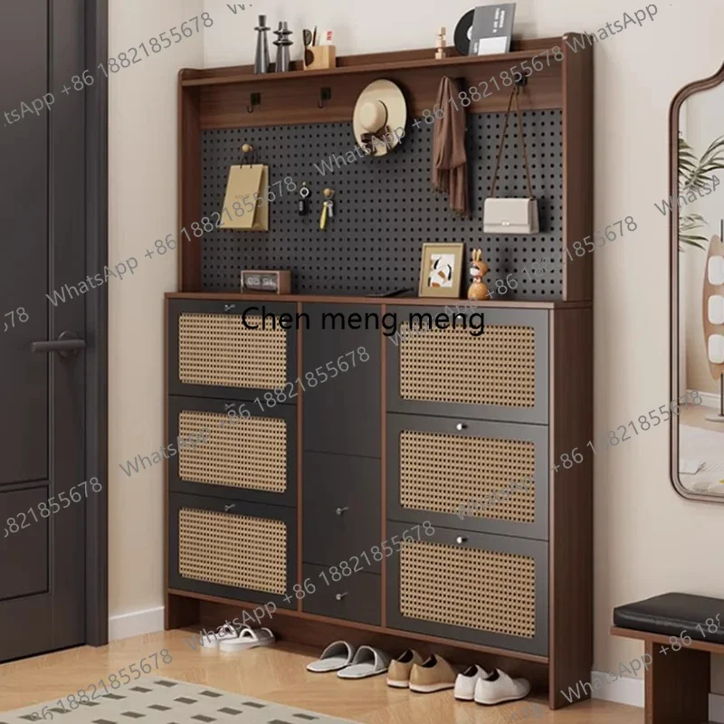 Q181 Creative Black Shoes Rack Integrated Storage Drawers Stool Cheap Shoes Rack Living Room Family Muebles Chinese Style Furnit