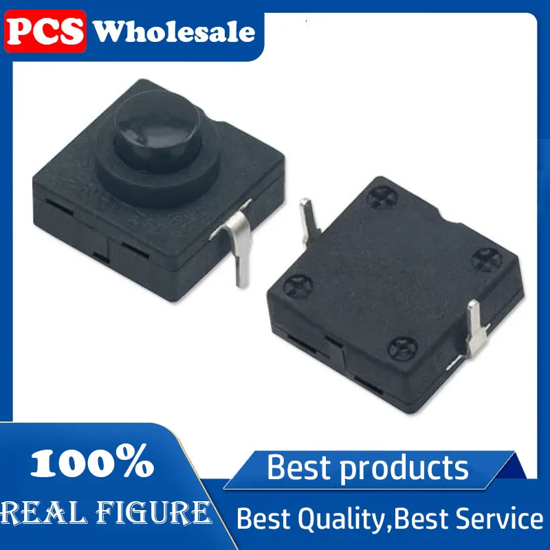 

YT-CB1212-112D 12*12 H; 9.1 One-on-one-off two-pin symmetrical table lamp flashlight button self-locking switch