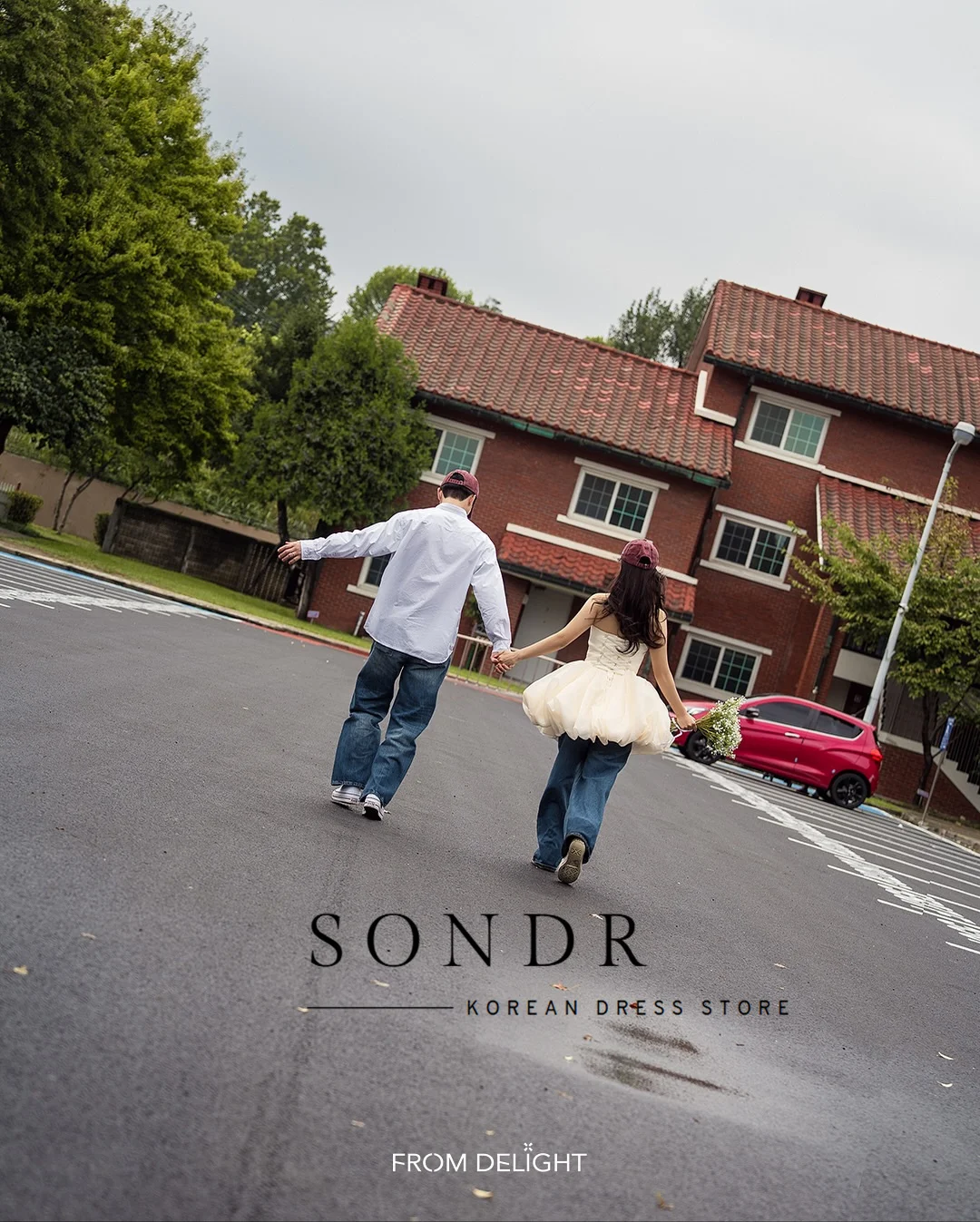 فساتين زفاف كورية صغيرة من Sondr Champagne مع لؤلؤ مخصصة مشد خلفي للحفلات فساتين زفاف للتصوير الفوتوغرافي