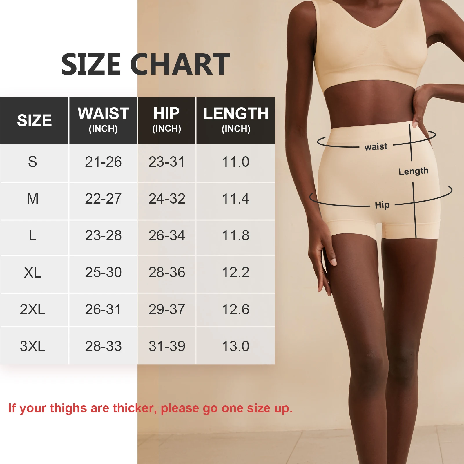 Anti Chafing Slip Shorts for Women High Waist Safety Boyshorts Invisible Under Dress Seamless Underwear Smooth Control Panties