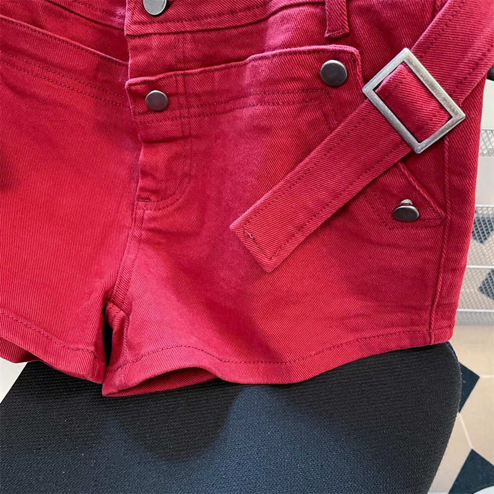 American Sexy A-line Hip Hugging Hot Pants Low Waist Slim Fit Denim Workwear Shorts Summer Fashion Versatile Women's Shorts 2025