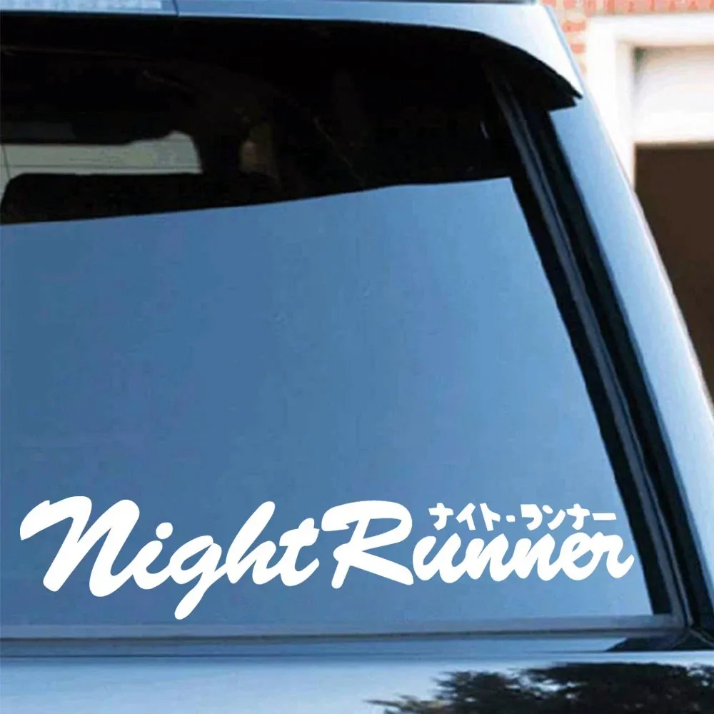 Car Sticker Japanese JDM Racing Sticker Night Runner Front Windshield Waterproof Vinyl Film Decor Decals Auto Tuning Accessories