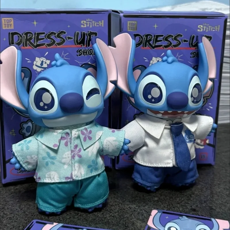 Оригинальная серия Disney Stitch Dress-Up Show, модная слепая коробка, игрушки, коллекционные куклы Kawaii Stitch, брелок с орнаментом, загадочная коробка