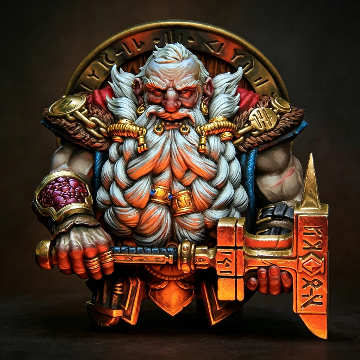 

1/10 resin soldier model GK dwarf warhammer soldier American soldier unassembled and unpainted DIY kit 1086X