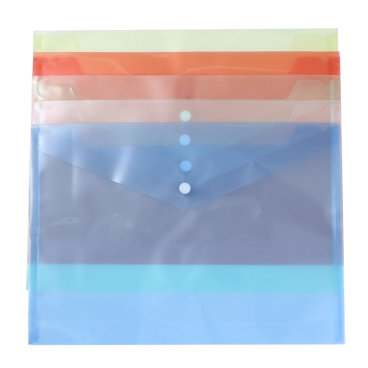 

24Pcs Transparent Thick Plastic File Folder Bags Zipper Document Organizer Holder for School Office Travel