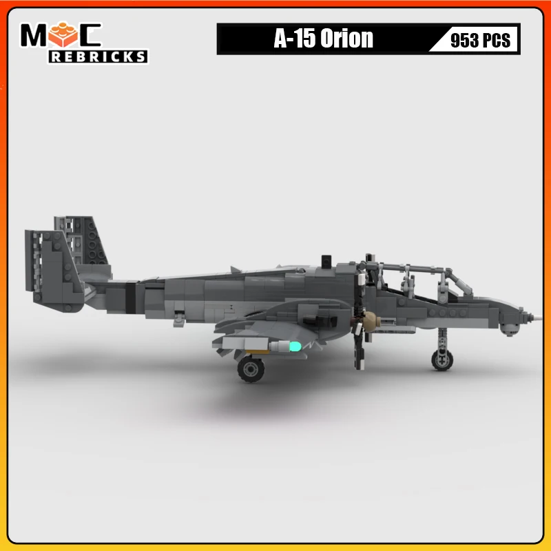 MOC construction nuits A-15 Orion attaque combattant modèle WW2 avion bricolage assemblage Collection Kit briques jouets enfant cadeau de noël