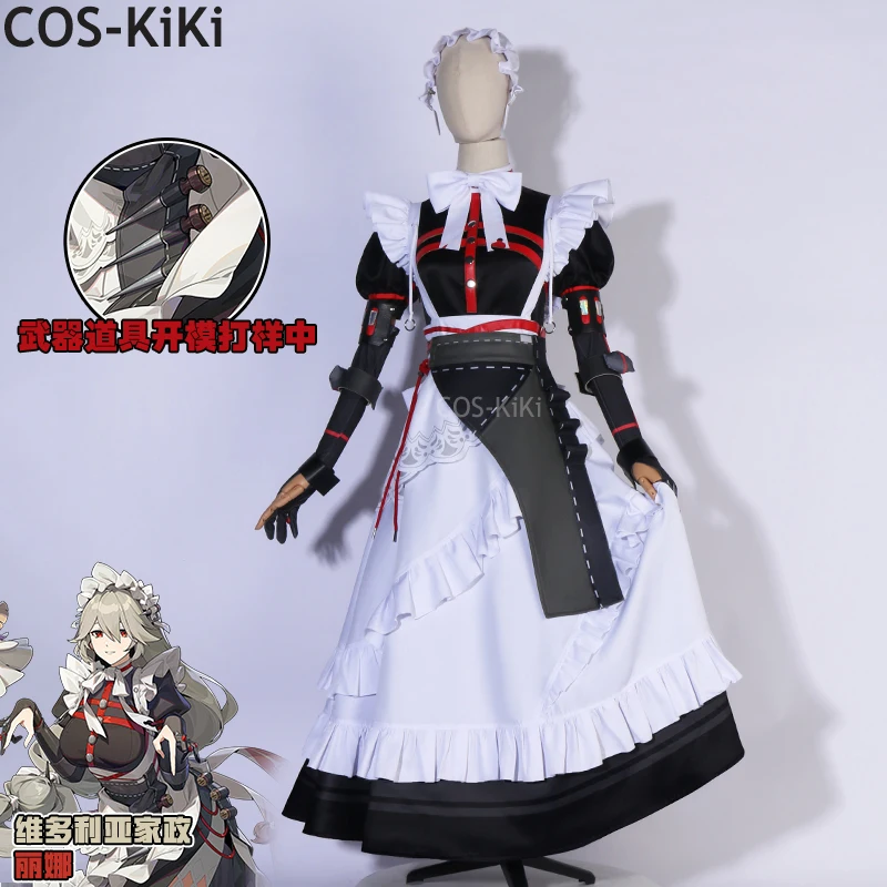 COS-KiKi Zenless Zone Zero Alexandrina Sebastiane Victoria Housekeeping Maid Dress Game Suit Lovely Cosplay Costume Halloween