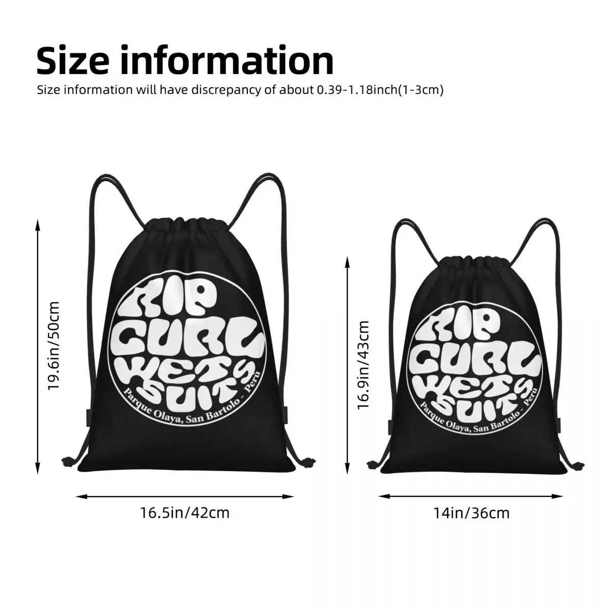 Ripped Curls Drawstring Backpack Sports Gym Sackpack String Bags for Working Out