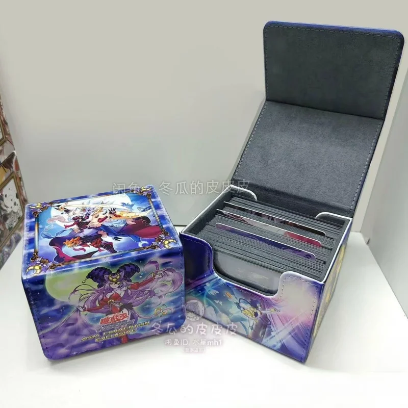 Yu-Gi-Oh! Caixa de Armazenamento de Cartões Magnética em Couro com Tema Lunalight Leo Dancer, Grande Capacidade, Caixa de Cartões Lunalight Liger Dancer