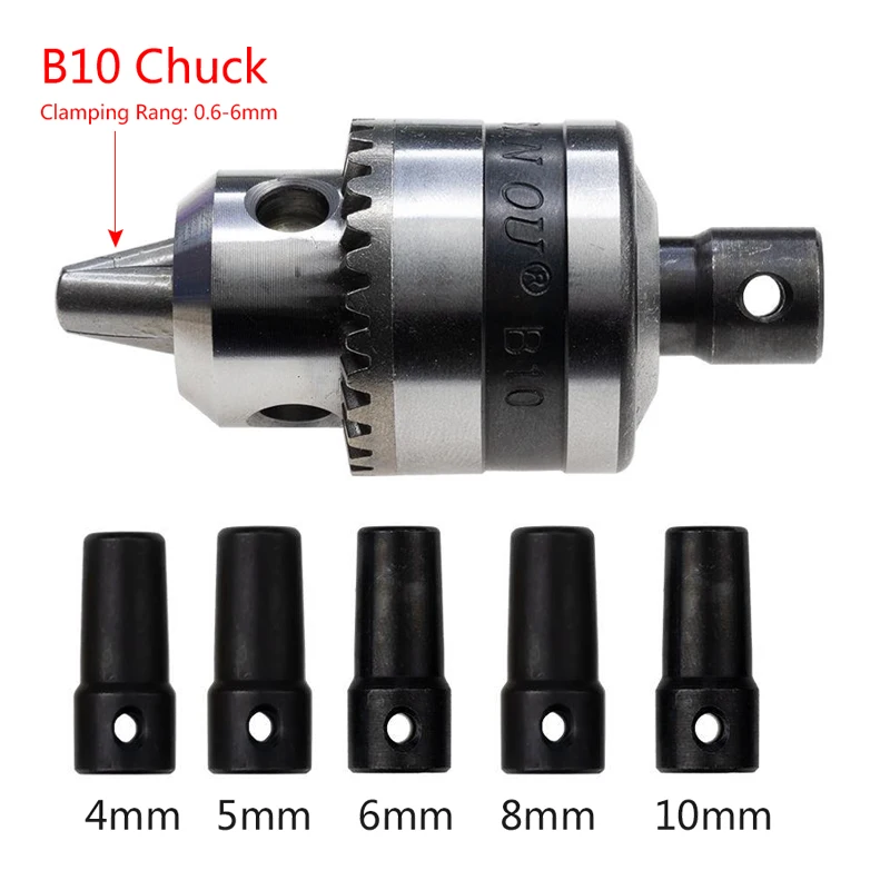 Drill Chuck Adapter B10/B12 Drill Clamp Chuck Coupling Connector Sleeve Connecting Rod For 4mm -10mm Motor Shaft Drill Chuck