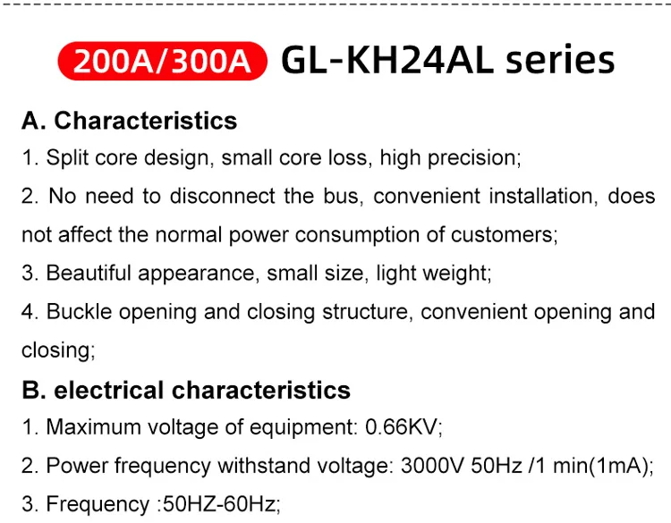 Split-Core-Stromwandler Stroms ensor Transformator 32a 100a 200a 300a Klemm sensor Wechselstrom klemme ct – Detail 9
