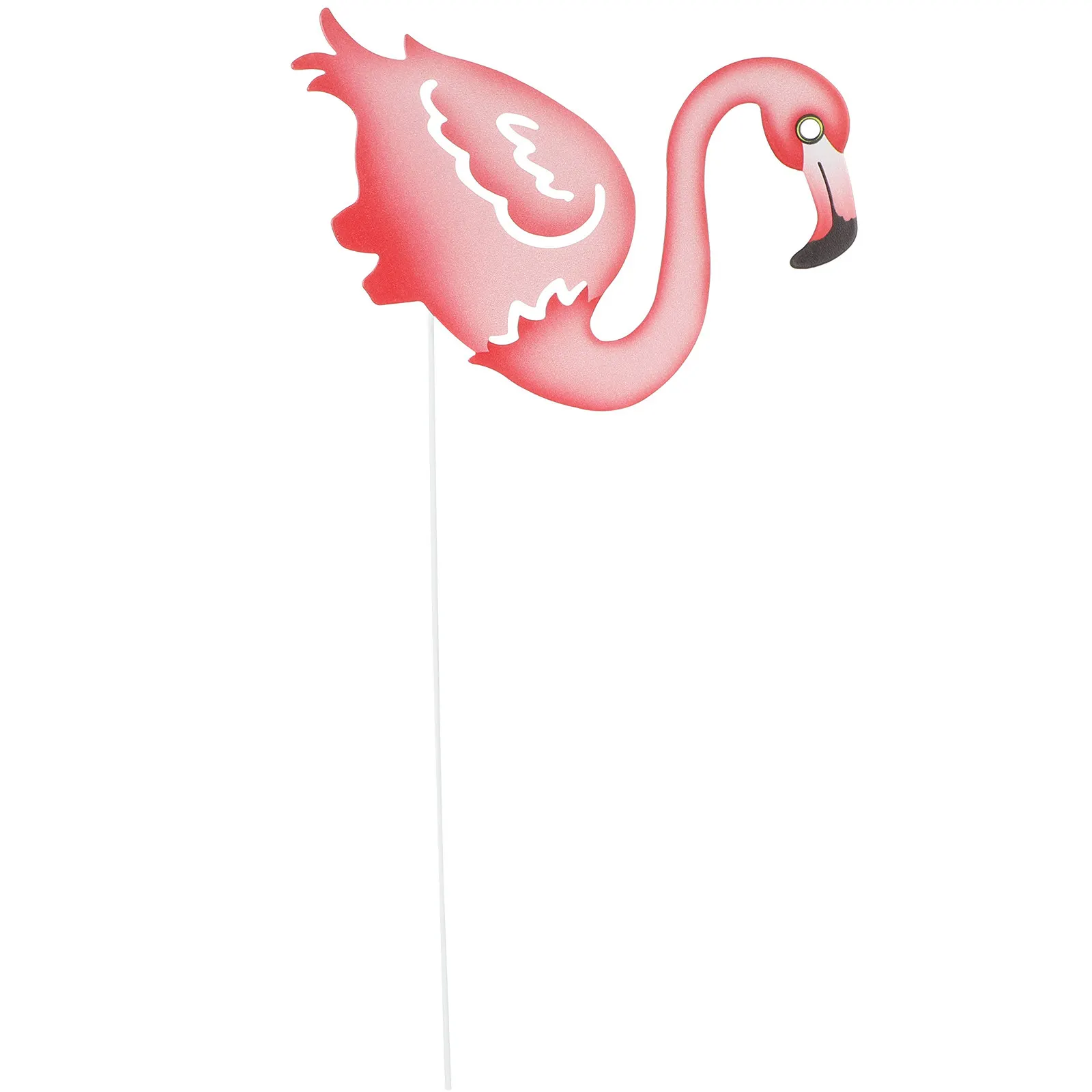 Ground Inserted Iron Flamingo Stake Decor for Garden Flowerpot Park Yard Decoration 3D Simulation Flamingo Sculpture Outdoor