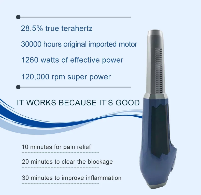 Schmerzlinderung 1200 W Hochleistungs-Blaulicht-Entspannungsmassagegerät LightWave Terahertz-Gebläse Iteracare Wand Gesundheit Physikalisches Gerät – Detail 4