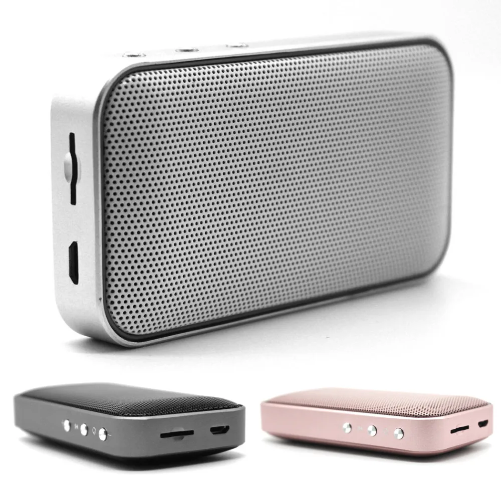 Portable Wireless Outdoor Mini Pocket Audio Ultra-thin Bluetooth Speaker Loudspeaker Support TF Card USB Rechargeable