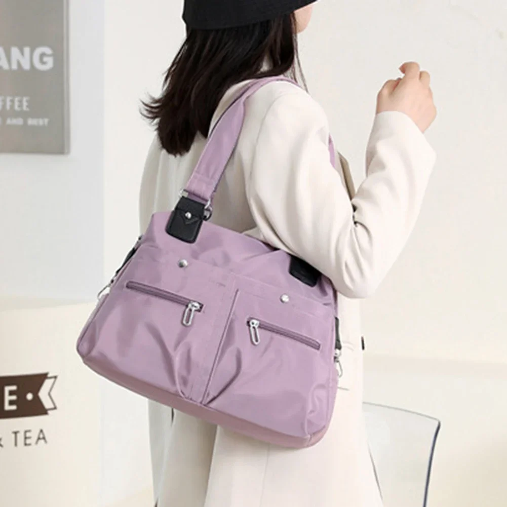 

Women Handbags Large Capacity Shoulder Bag Mommy Top-handle Bag Multi-pocket Vacation Shoulder Armpit Female Shopping Bag