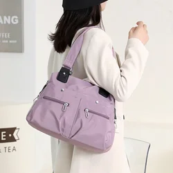 Women Handbags Large Capacity Shoulder Bag Mommy Top-handle Bag Multi-pocket Vacation Shoulder Armpit Female Shopping Bag