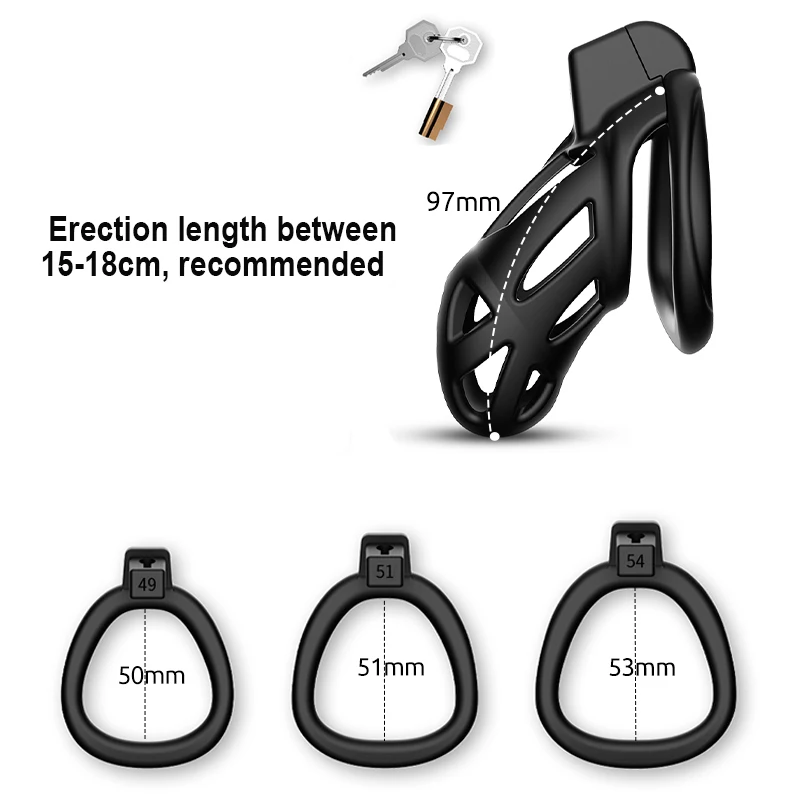 HESEKS Waist Belt Male Chastity Cock Cage Penis Sleeve Cockrings Erotic Urethral Lock BDSM Bondage Sex Toys for Men Adult 18+