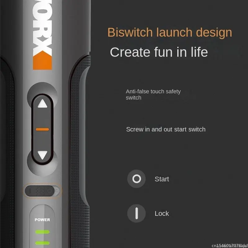 WORX-Juego de Mini destornilladores eléctricos WX242, destornillador eléctrico inalámbrico inteligente, recargable con juego de 30 bits,