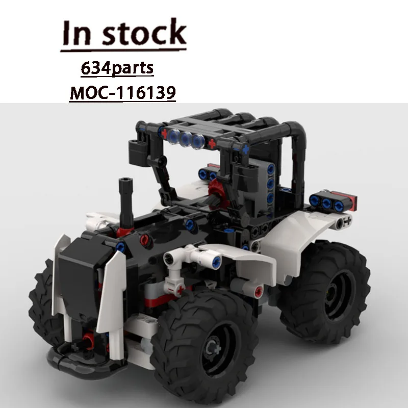 

MOC-116139 Urban Farm Agricultural White Tractor Building Block Model 634 Parts Boys' Children's Birthday Christmas Toy Gift