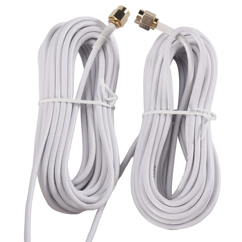 wifiアンテナ-4g-lteアンテナ-sma-12dbi-オムニアンテナ-オス-5m-デュアルケーブル-24ghz-b315-e8372-e3372ルーター用-smaオス-a50m