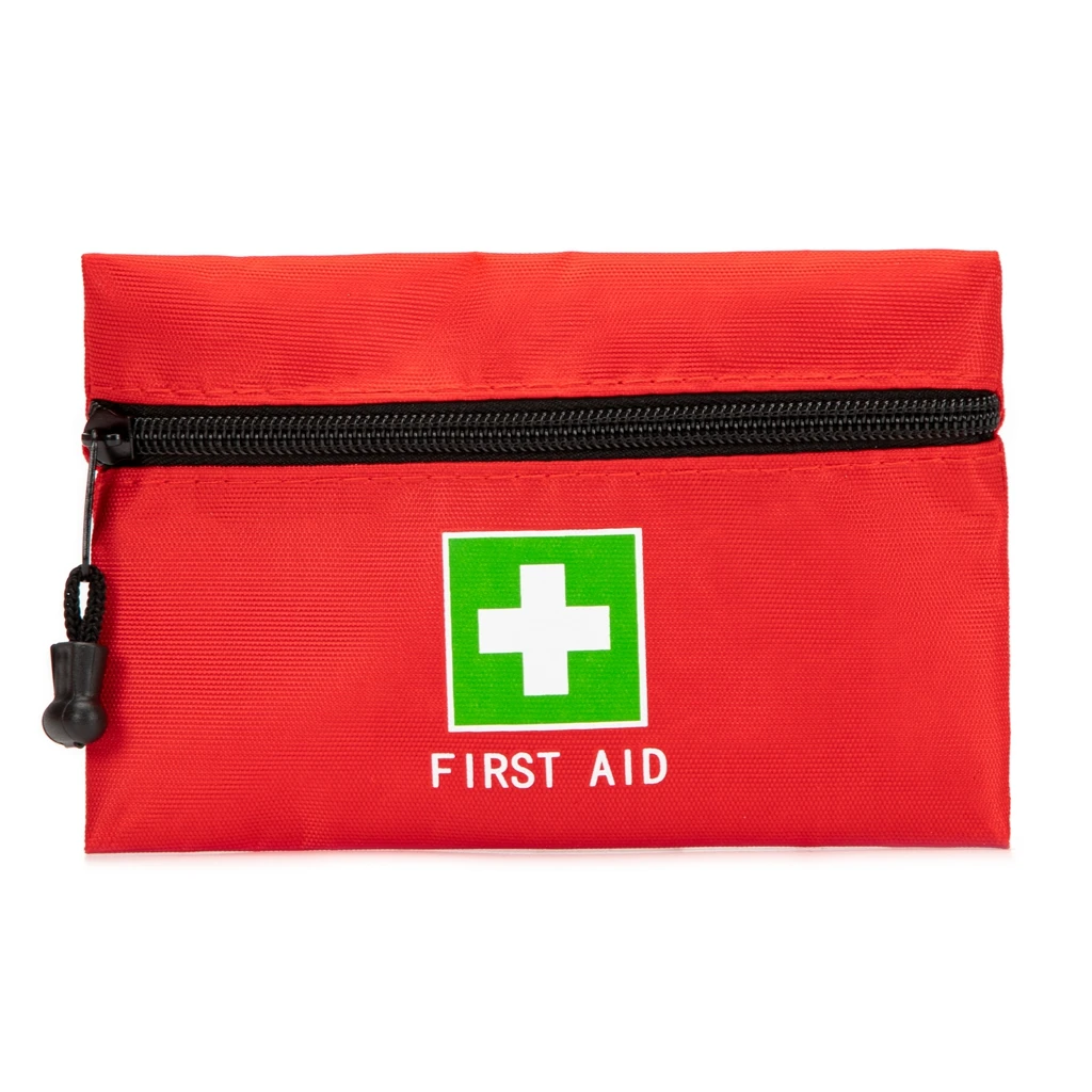 Red Emergency Bag First Aid Bag Small Empty Travel Rescue Bag Pouch First Responder Storage for Car Home Office Kitchen Sport