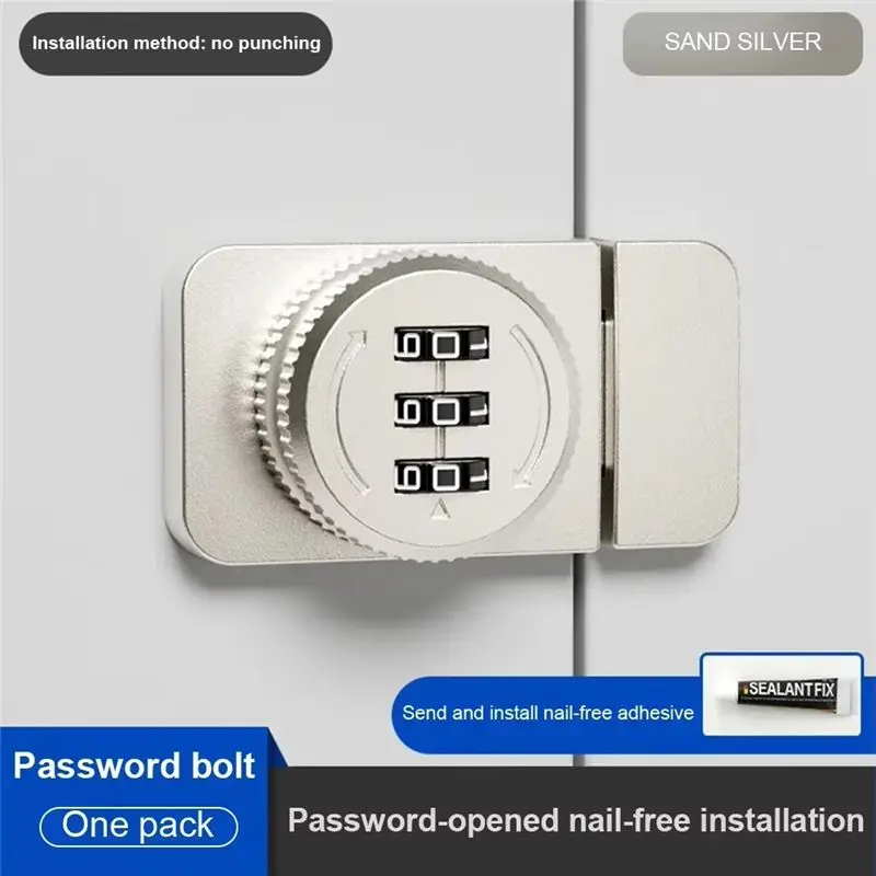 【Ship Within Keyless Combination Lock No Punching Password Display Case Lock Buckle Locker Hardware Glass Cabinet Door Lock