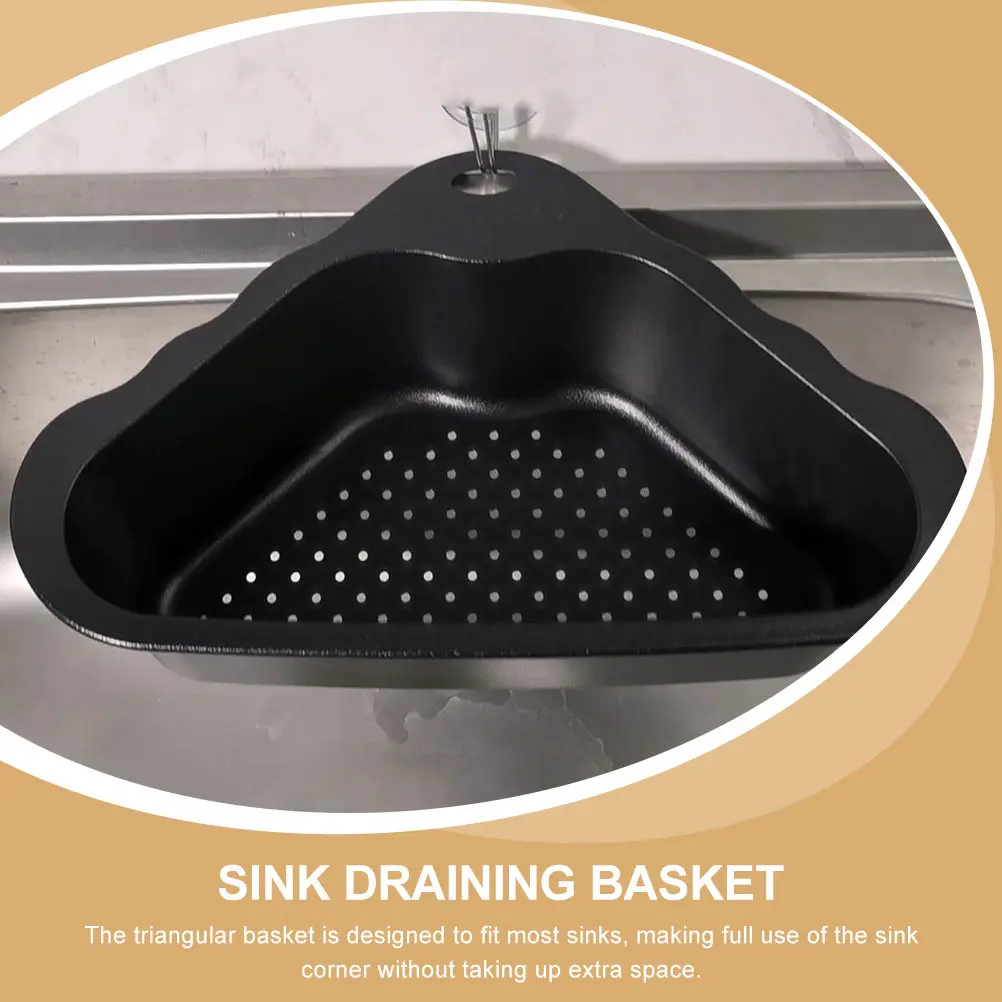 Triangle Shape Sink Corner Basket Stainless Steel Kitchen Draining Rack Corner Strainer Storage for Home Kitchen Supplies