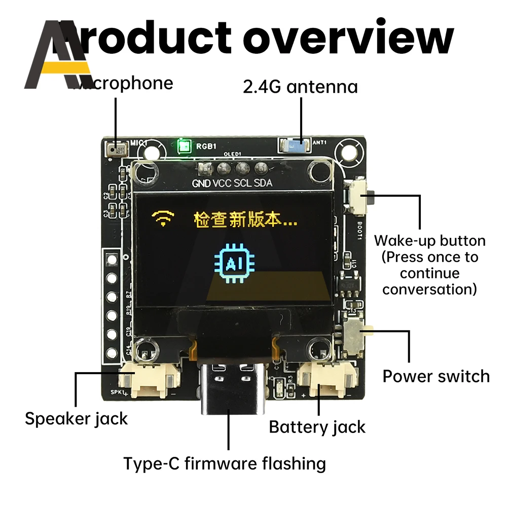وحدة صوت ESP32-C3 AI مع شاشة OLED تدعم لوحة تطوير Xiaozhi AI WiFi لمشاريع الروبوت الذكية #6