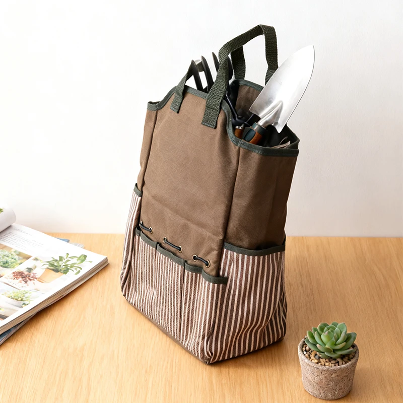 حقيبة حمل قماشية ذات سعة كبيرة - لأدوات اختيار المد والجزر وتخزين أدوات البستنة #2