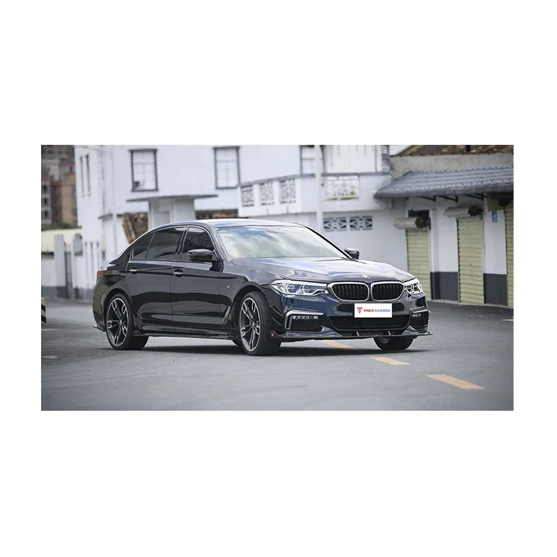 TAKD Carbon Real Car Data Development universal rear spoilers Dry Carbon Fiber Side Skirts Extensions For BMW 5 Series G30,G38