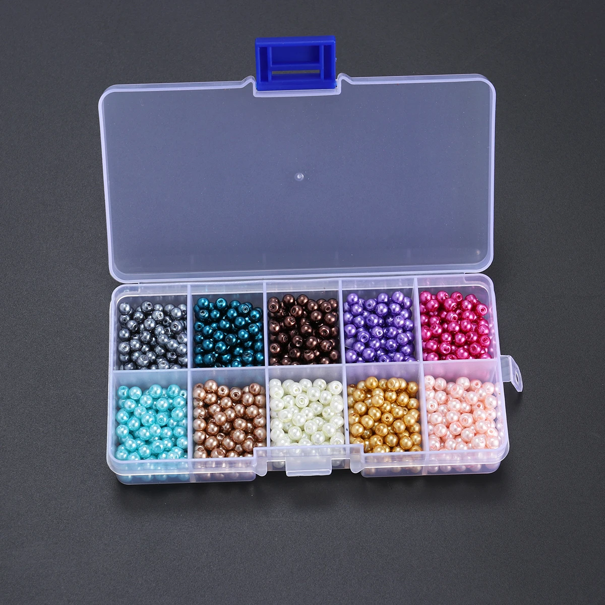 

1000pcs Glass Diameter Mixed Colors Jewelry Making DIY Kits Loose Beads Beading Kits Round Beads Necklace Crafting