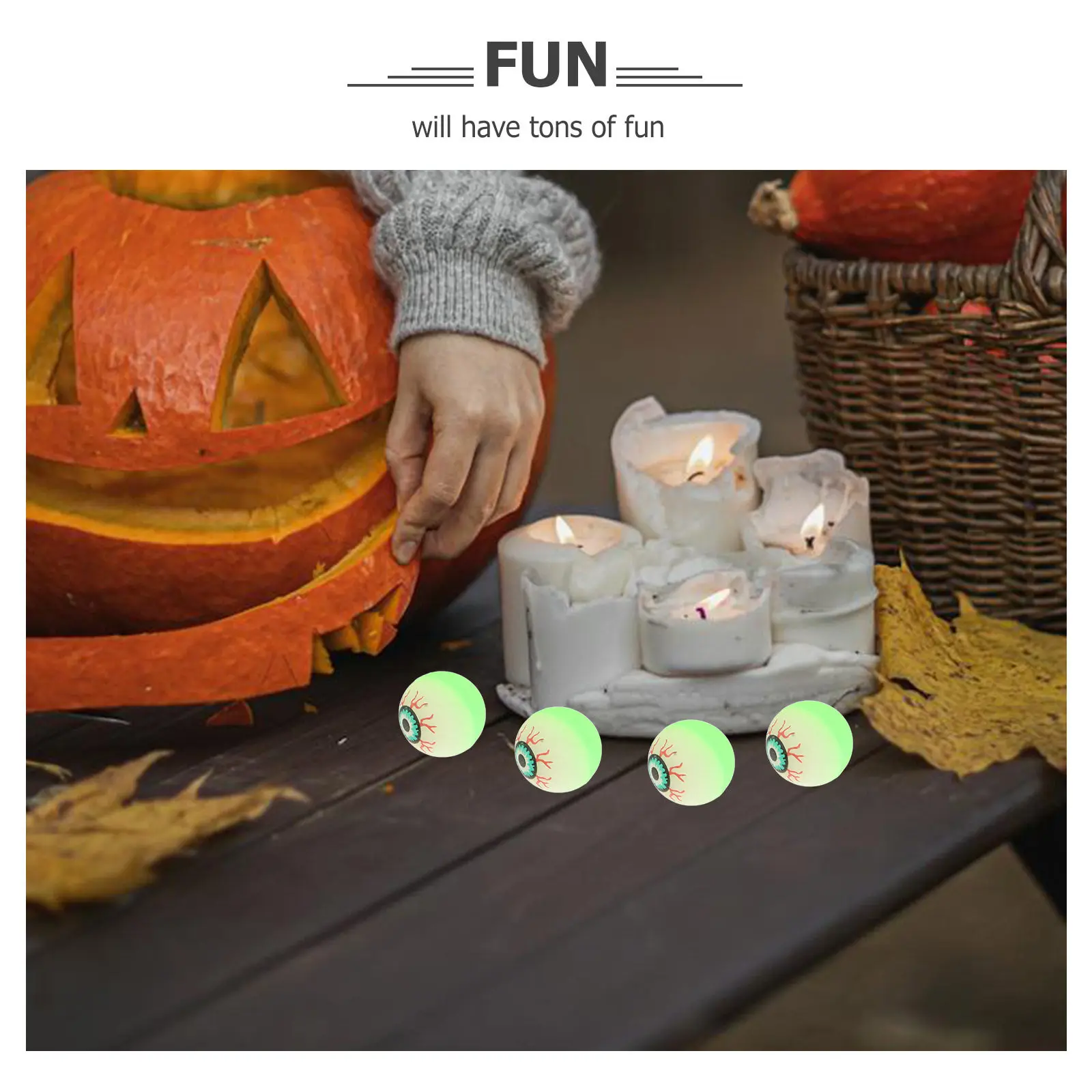 40Pcs Halloween Eyeball Bounce Balls Elastic Premium Material Scary Eye Design Party Favors Kids Halloween Bouncing Ball